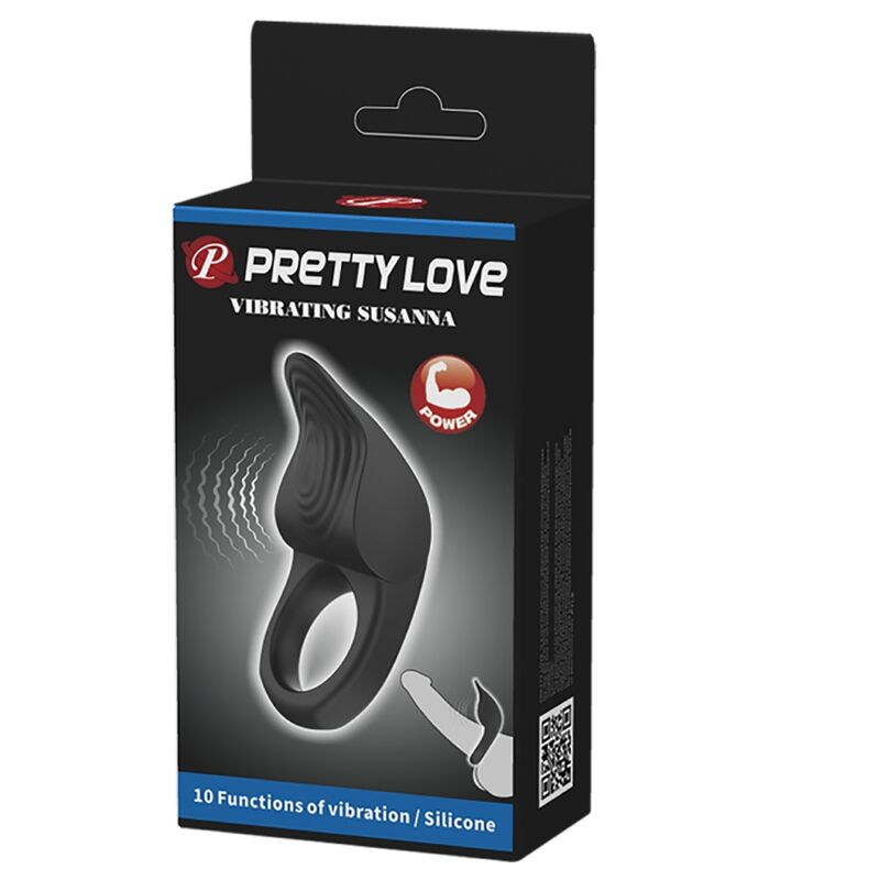 PRETTY LOVE - SUSANNA VIBRATING PENIS RING BLACK - Bild 9