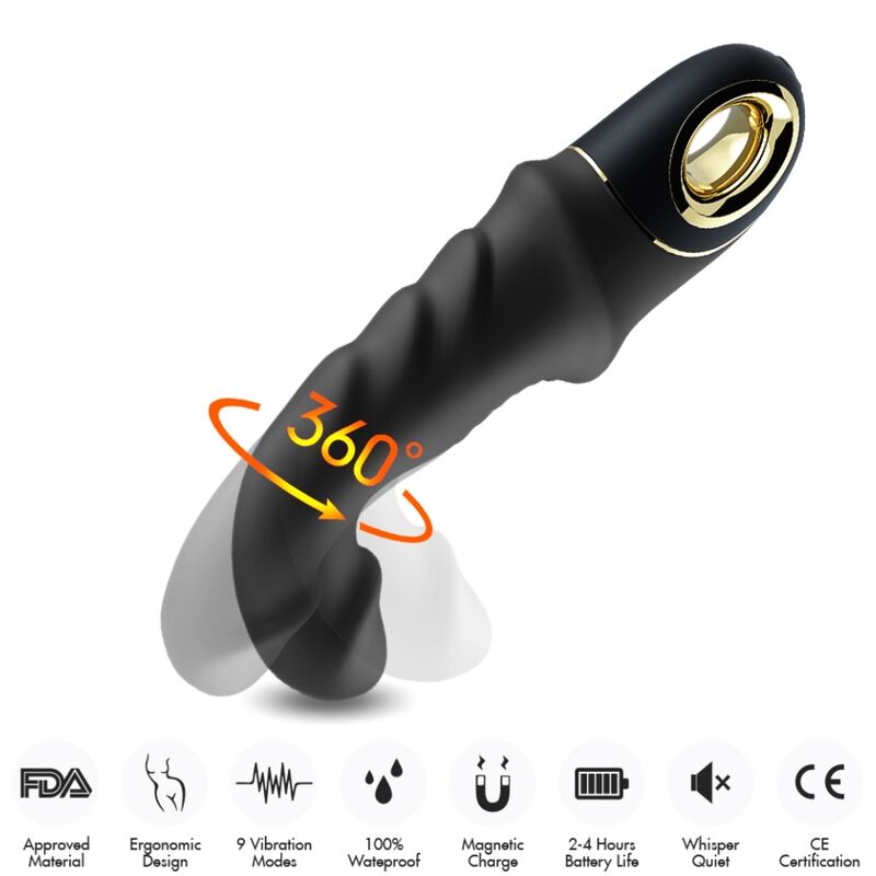 Alternative view of ARMONY - JOYBLADE DILDO VIBRATOR ROTATOR BLACK