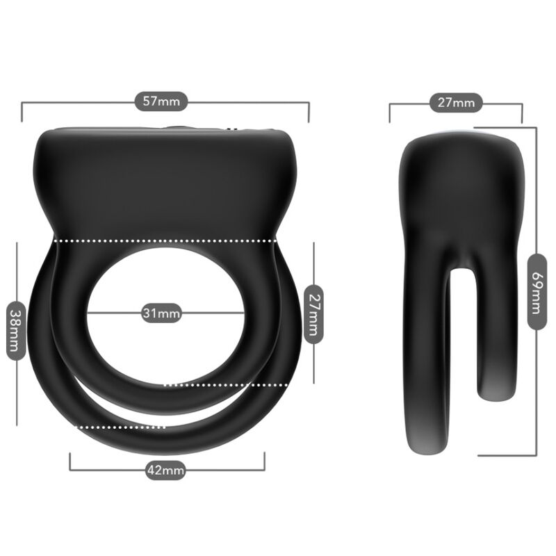 ARMONY - DOUBLE RING VIBRATOR BLACK - Bild 3
