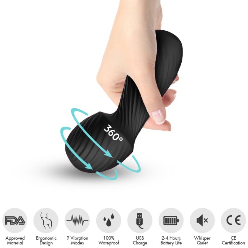 ARMONY - DAZZLE MASSAGER & VIBRATOR SMALL BLACK - Bild 3