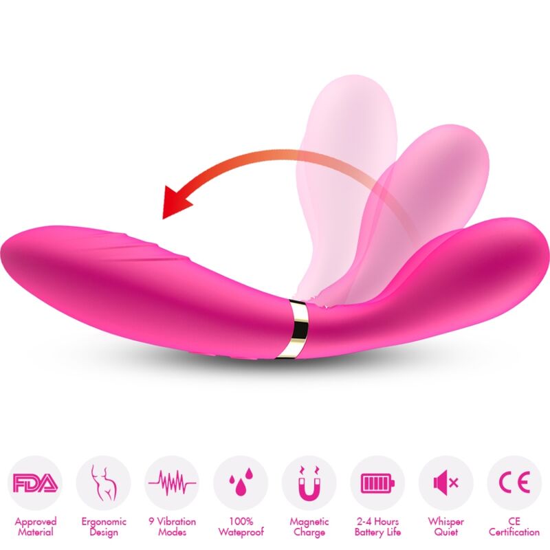 ARMONY - Y-WAND MASSAGER & VIBRATOR DOUBLE HEAD FUCHSIA - Bild 3