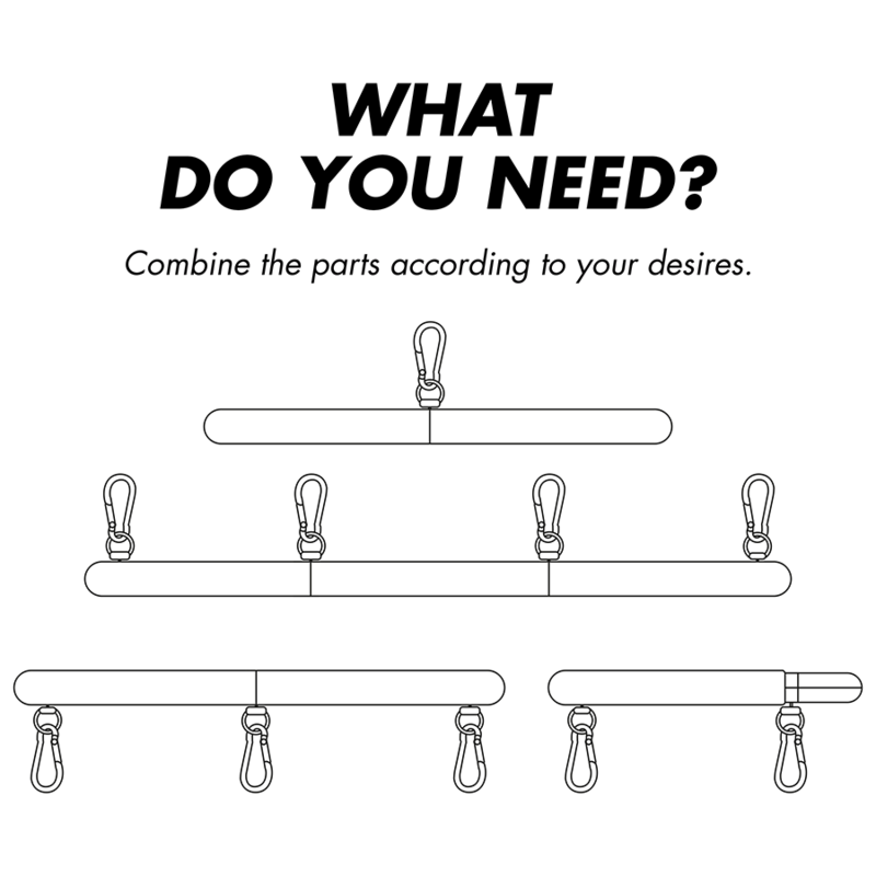 FETISH SUBMISSIVE BONDAGE - ADJUSTABLE SEPARATOR BAR 4 PIECES - Bild 3