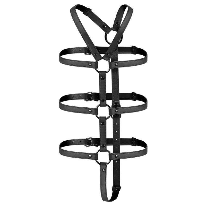 FETISH SUBMISSIVE BONDAGE - ADJUSTABLE HARNESS TORSO AND ARMS - Bild 3