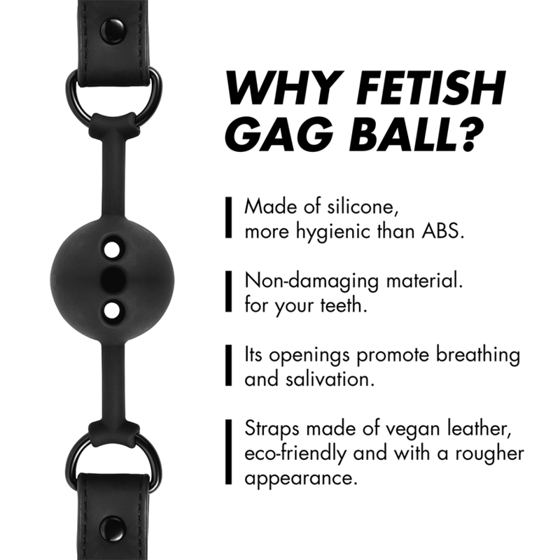 FETISH SUBMISSIVE BONDAGE - BREATHABLE SILICONE BALL GAG - Bild 3