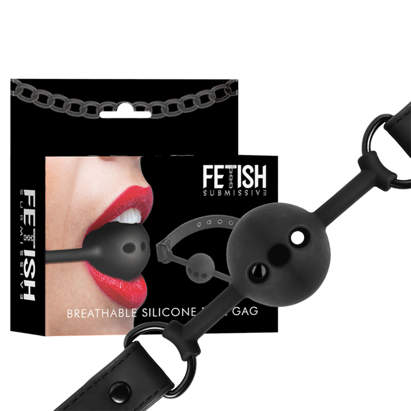 FETISH SUBMISSIVE BONDAGE - BREATHABLE SILICONE BALL GAG - Bild 7
