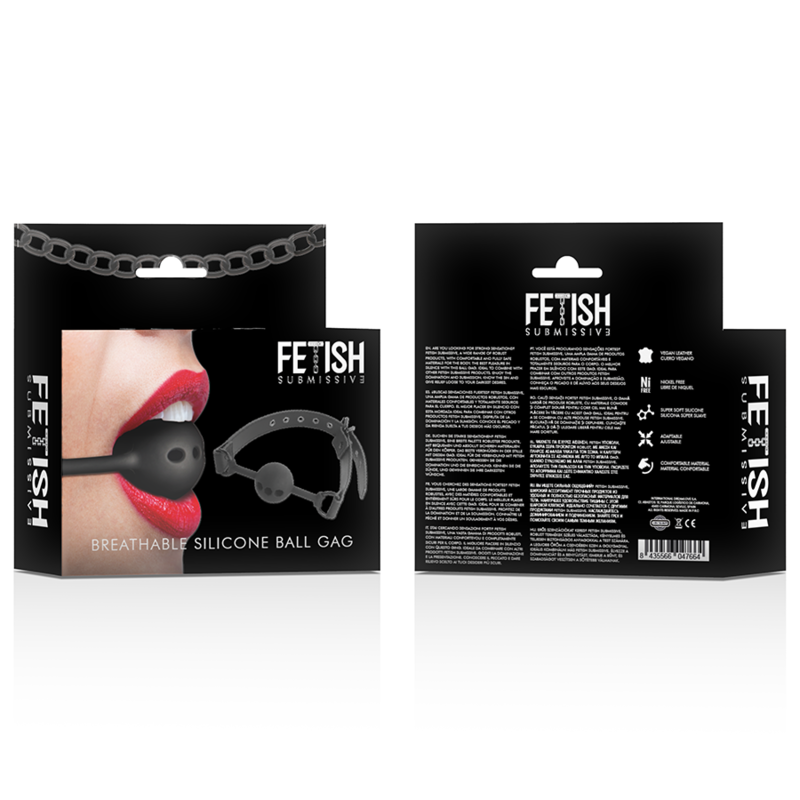 FETISH SUBMISSIVE BONDAGE - BREATHABLE SILICONE BALL GAG - Bild 6