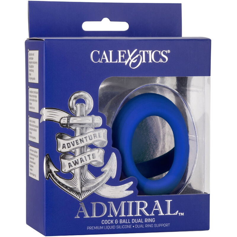 CALEXOTICS - ADMIRAL COCK BALL DUAL RING BLUE - Bild 4