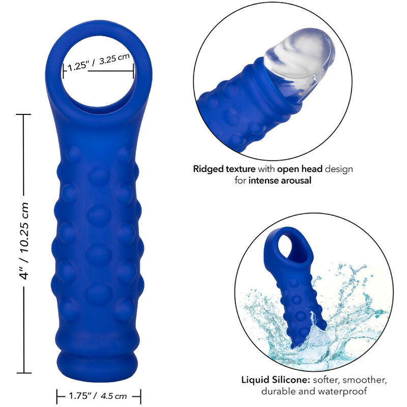 Alternative view of CALEXOTICS - ADMIRAL BEADED PENIS COVER LIQUID SILICONE BLUE