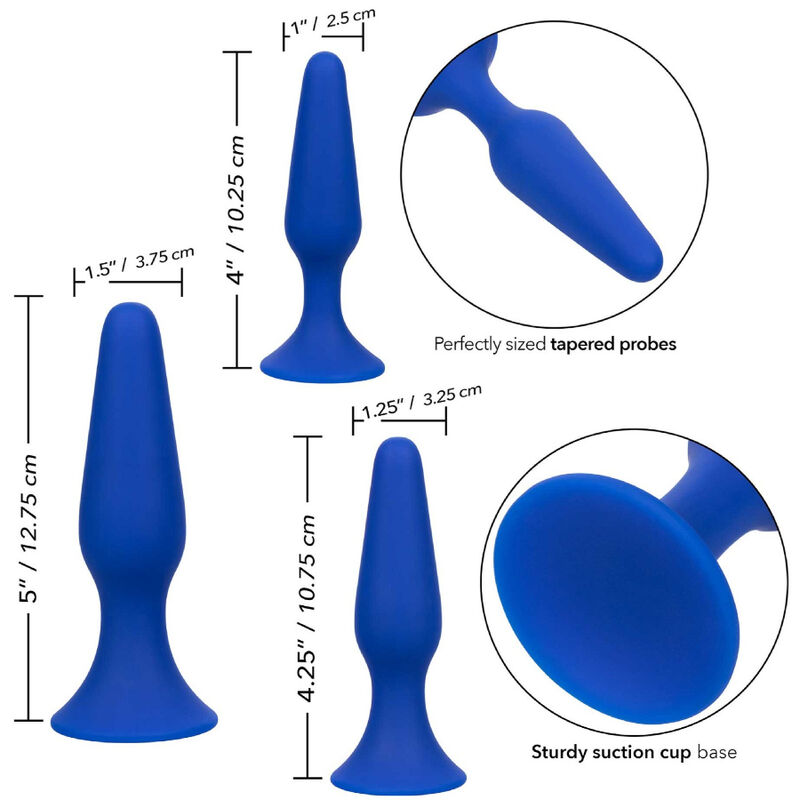 Alternative view of CALEXOTICS - ADMIRAL KIT 3 ANAL PLUG BLUE