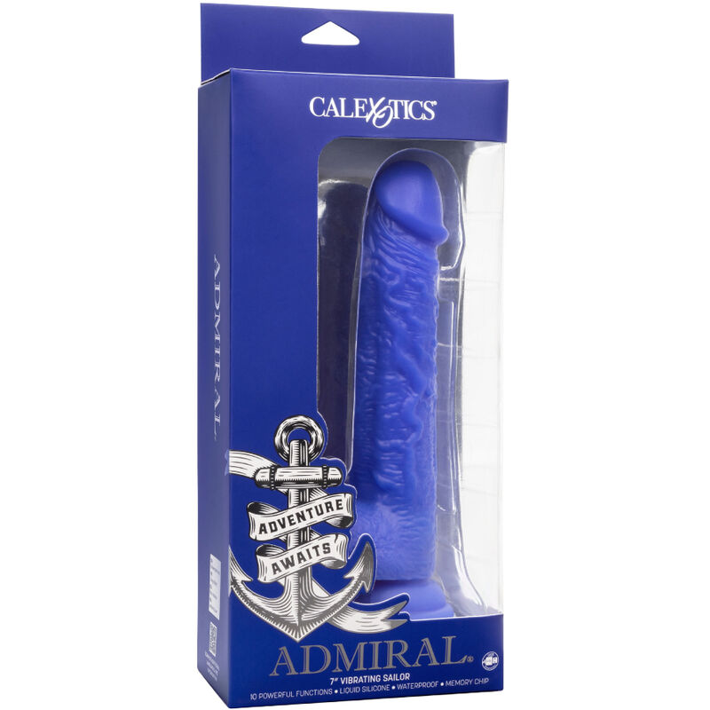 CALEXOTICS - ADMIRAL SAILOR REALISTIC DILDO VIBRATOR BLUE - Bild 5