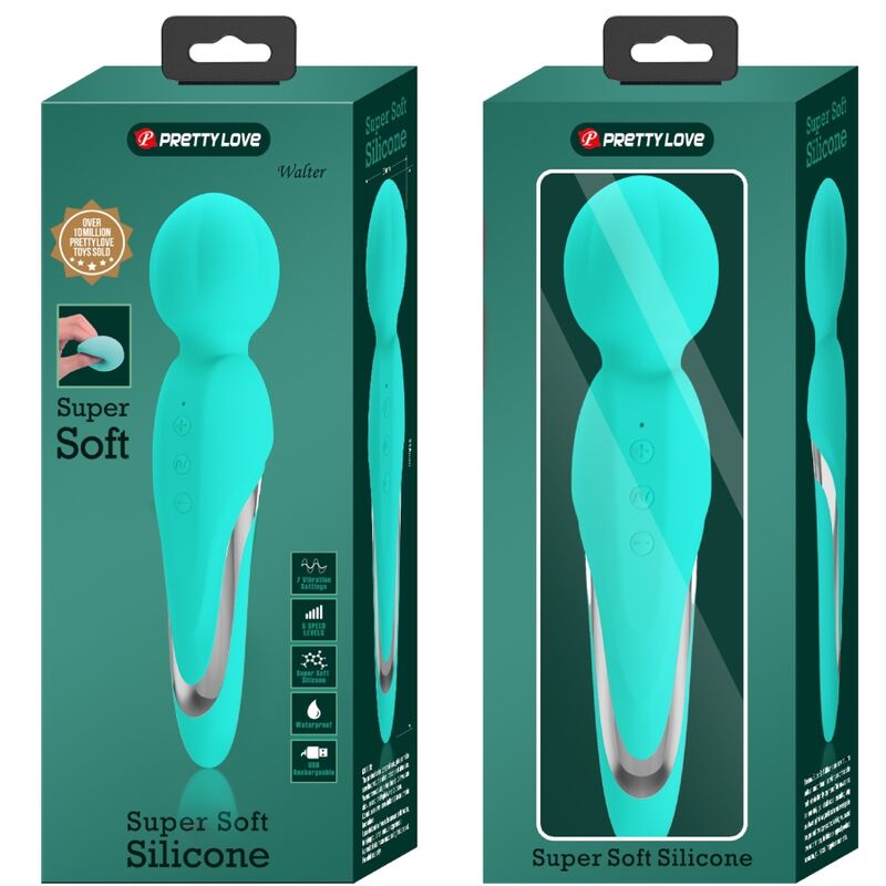 PRETTY LOVE - WALTER VIBRATOR WAND AQUA GREEN - Bild 4