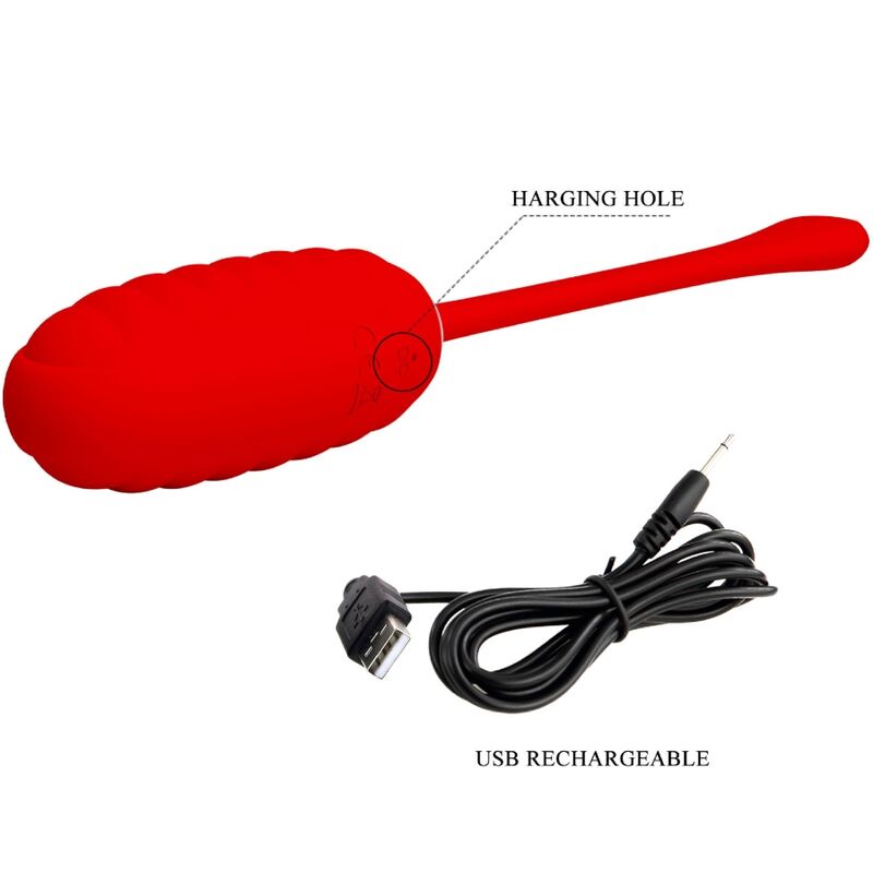 PRETTY LOVE - KIRK RECHARGEABLE VIBRATING EGG RED - Bild 8
