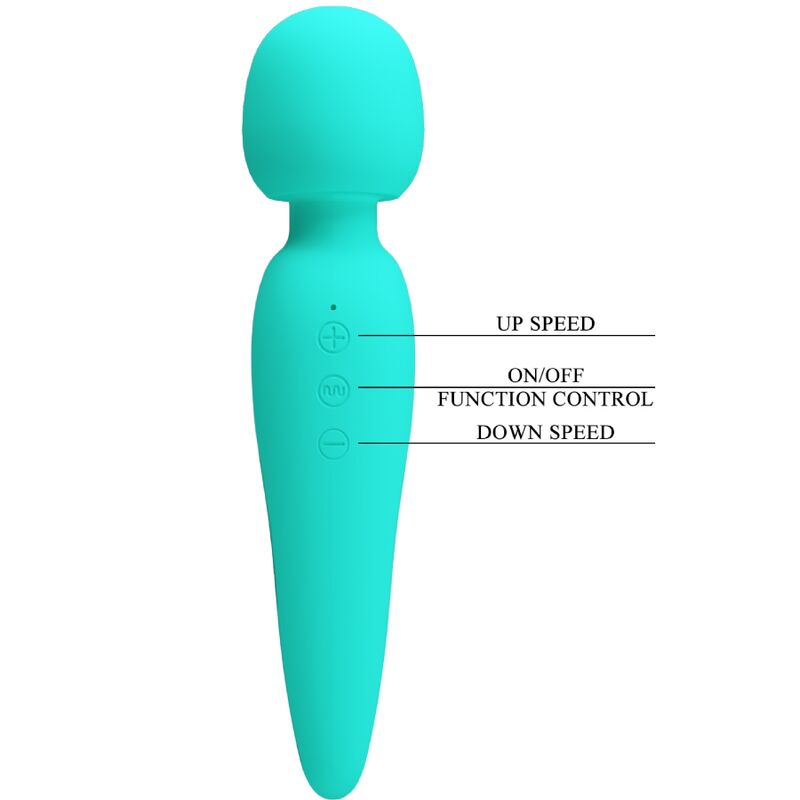 PRETTY LOVE - MEREDITH MASSAGER 12 VIBRATION MODES AQUA GREEN - Bild 9