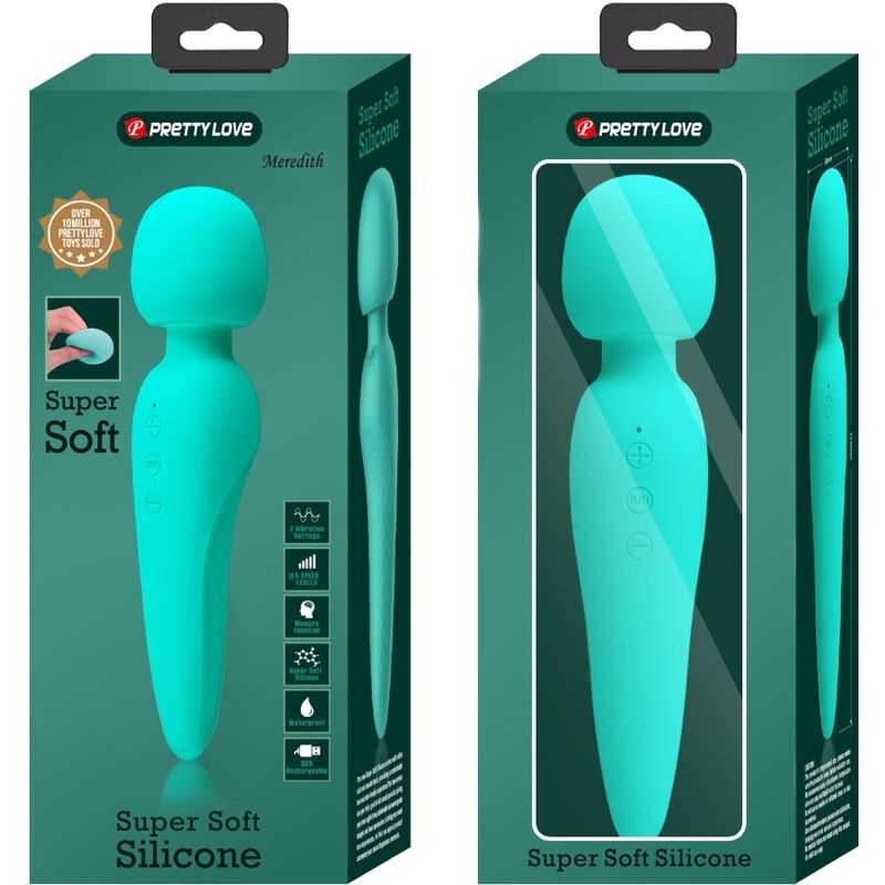 PRETTY LOVE - MEREDITH MASSAGER 12 VIBRATION MODES AQUA GREEN - Bild 7