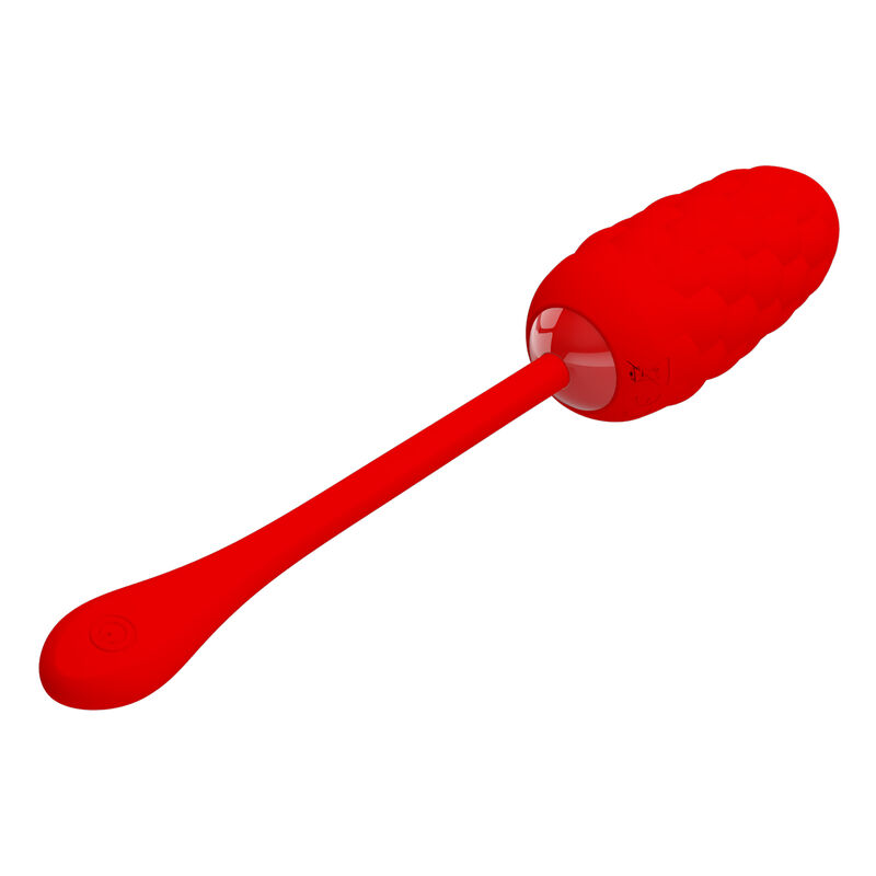 Alternative view of PRETTY LOVE - VIBRATING EGG WITH RED RECHARGEABLE MARINE TEXTURE