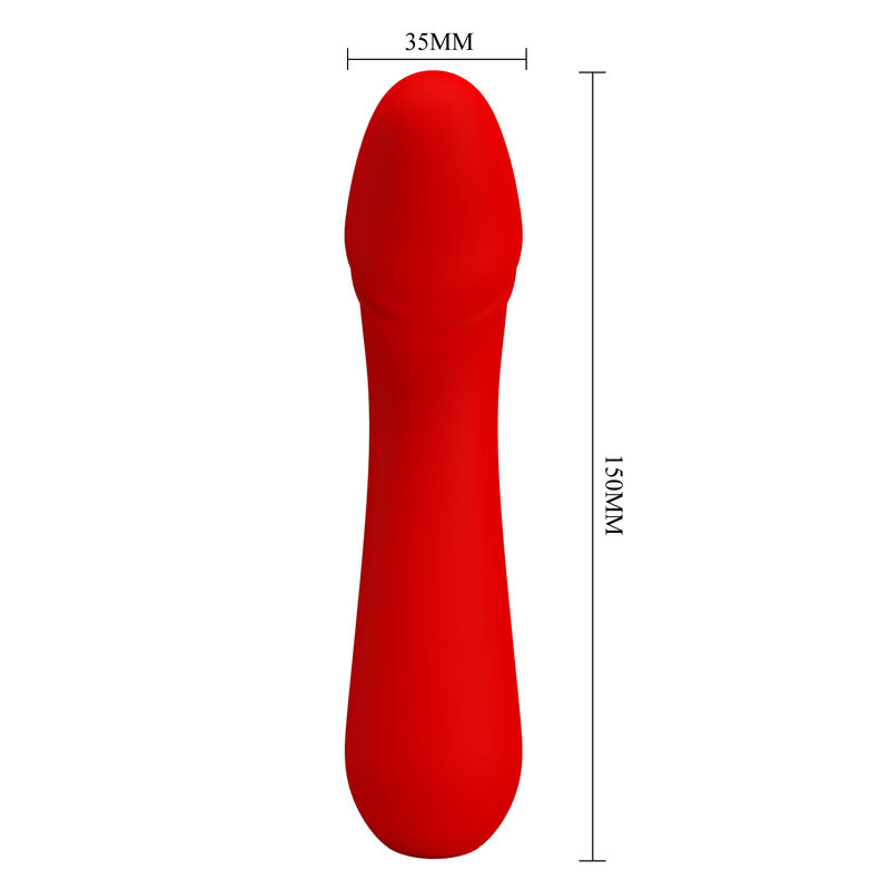 PRETTY LOVE - CETUS RECHARGEABLE VIBRATOR RED - Bild 6