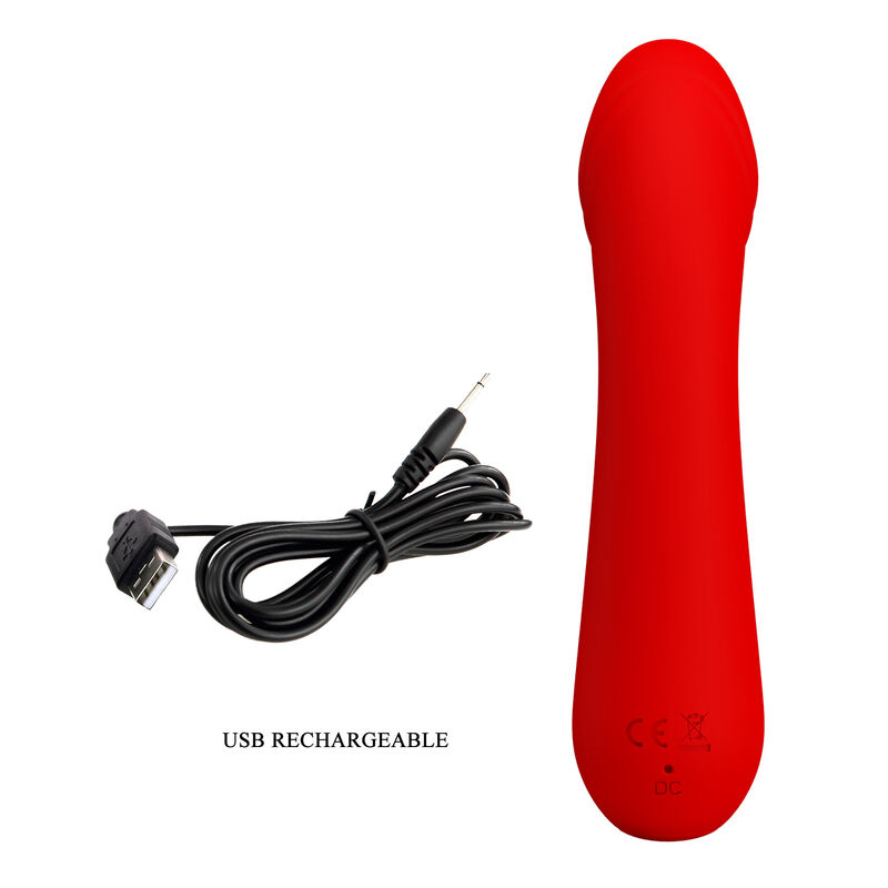 PRETTY LOVE - CETUS RECHARGEABLE VIBRATOR RED - Bild 8