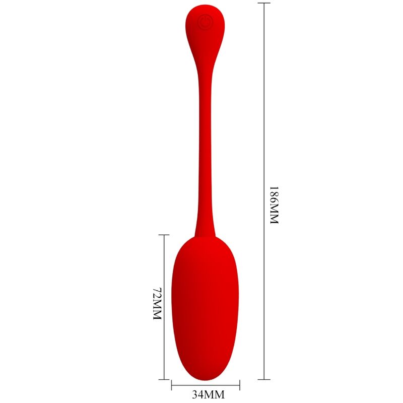PRETTY LOVE - KNUCKER RED RECHARGEABLE VIBRATING EGG - Bild 6