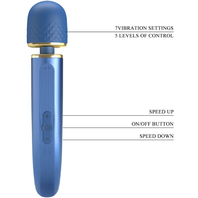Alternative view of PRETTY LOVE - MASSAGER 7 VIBRATION MODES BLUE