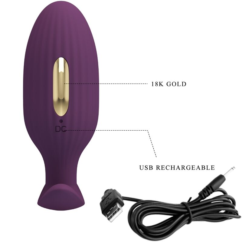 PRETTY LOVE - JEFFERSON APP CONTROLLED ANAL PLUG PURPLE - Bild 16