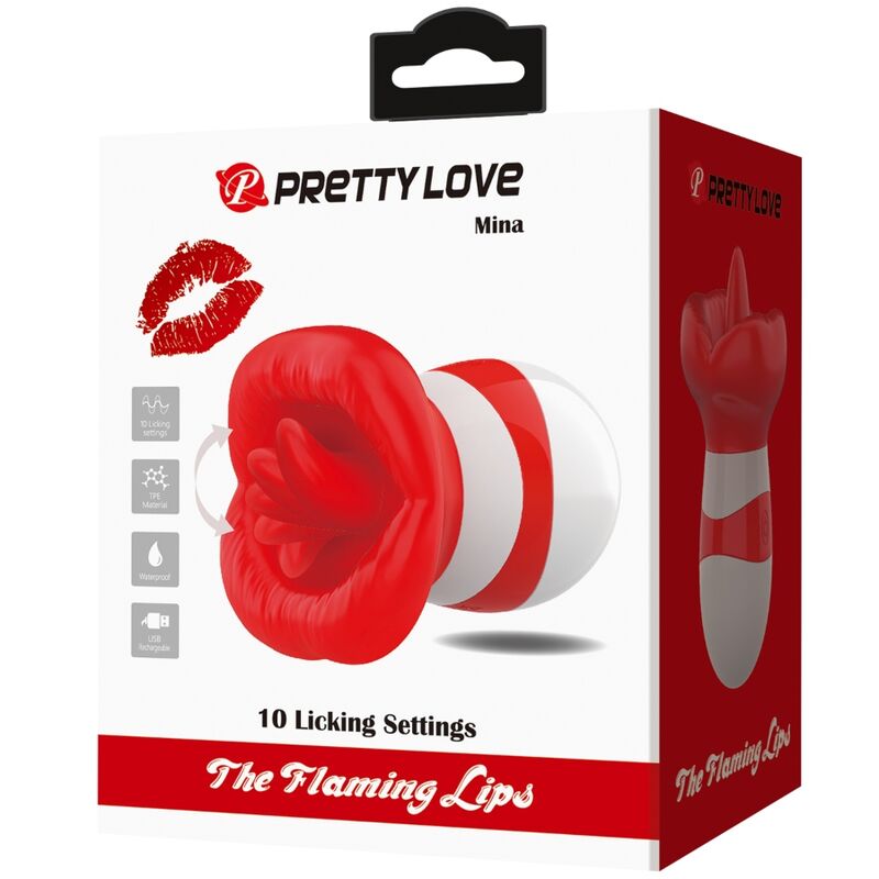 PRETTY LOVE - MINA TONGUE STIMULATOR LIGHT RED - Bild 6