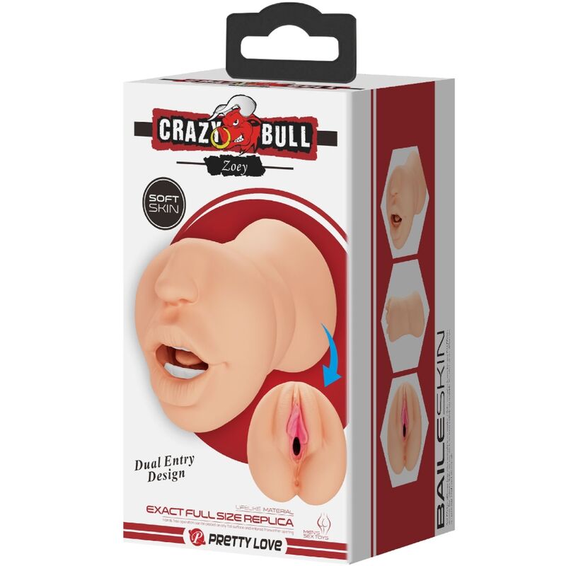 CRAZY BULL - ZOEY VAGINA-SHAPED MASTUBADOR DUAL ENTRY - Bild 4