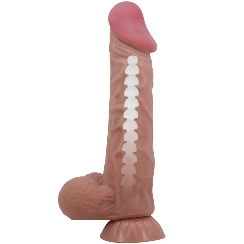 PRETTY LOVE - SLIDING SKIN SERIES REALISTIC DILDO WITH SLIDING SKIN SUCTION CUP BROWN 24 CM - Bild 6