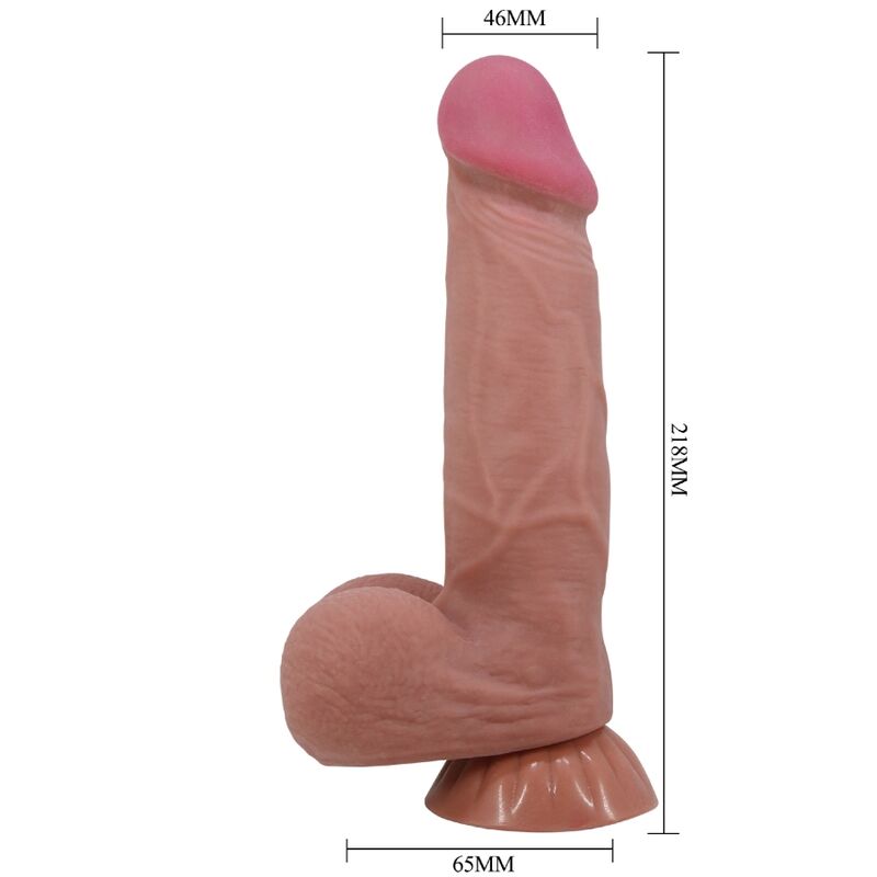 PRETTY LOVE - SLIDING SKIN SERIES REALISTIC DILDO WITH SLIDING BROWN SKIN SUCTION CUP 21.8 CM - Bild 6