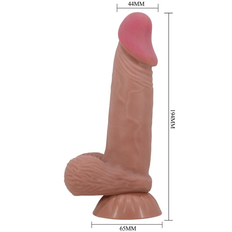 PRETTY LOVE - SLIDING SKIN SERIES REALISTIC DILDO WITH SLIDING BROWN SKIN SUCTION CUP 19.4 CM - Bild 6