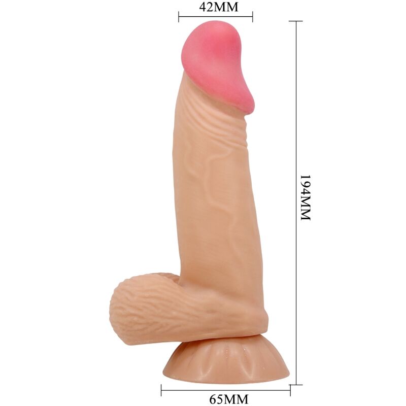 PRETTY LOVE - SLIDING SKIN SERIES REALISTIC DILDO WITH SLIDING SKIN SUCTION CUP 19.4 CM - Bild 6