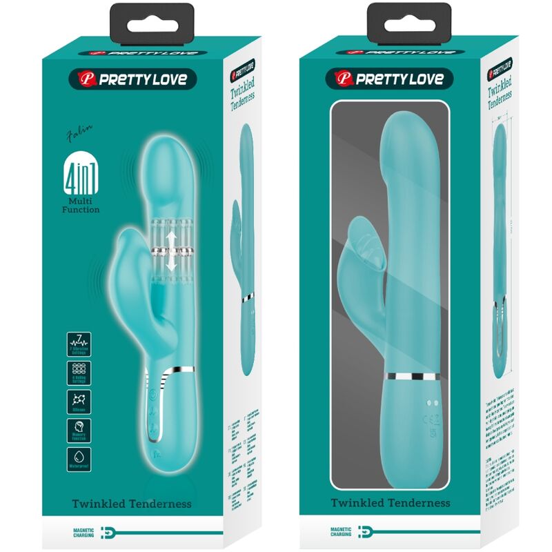 PRETTY LOVE - RABBIT VIBRATOR PEARLS AQUA GREEN - Bild 10