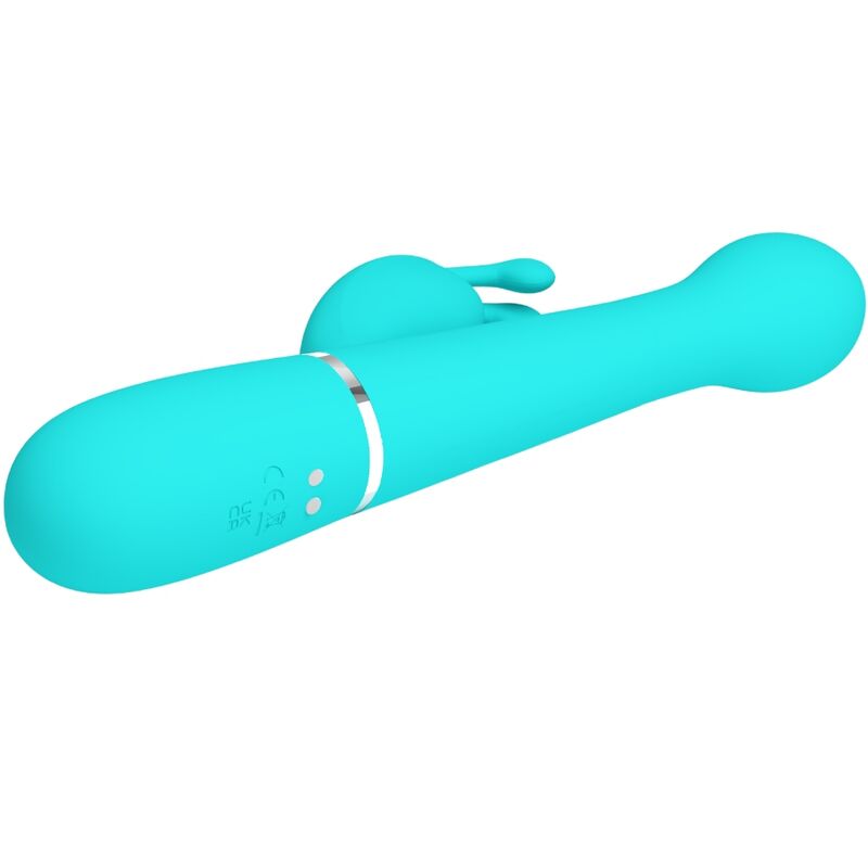Alternative view of PRETTY LOVE - DEJON RABBIT VIBRATOR 3 IN 1 MULTIFUNCTION AQUA GREEN