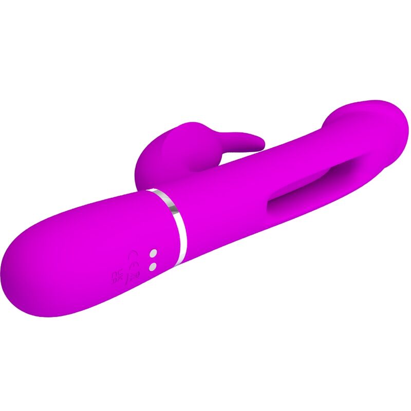 PRETTY LOVE - KAMPAS RABBIT 3 IN 1 MULTIFUNCTION VIBRATOR WITH TONGUE FUCHSIA - Bild 10