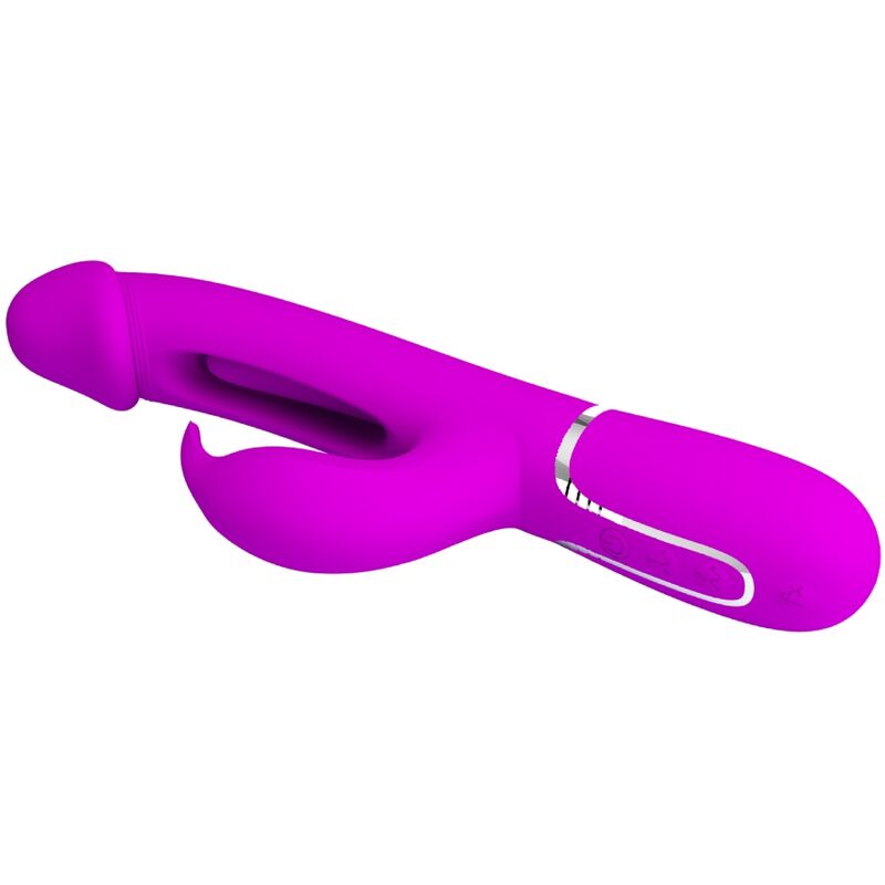 PRETTY LOVE - KAMPAS RABBIT 3 IN 1 MULTIFUNCTION VIBRATOR WITH TONGUE FUCHSIA - Bild 6