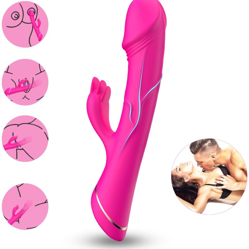 ARMONY - DILDO VIBRATOR RABBIT SILICONE FUCHSIA - Bild 6