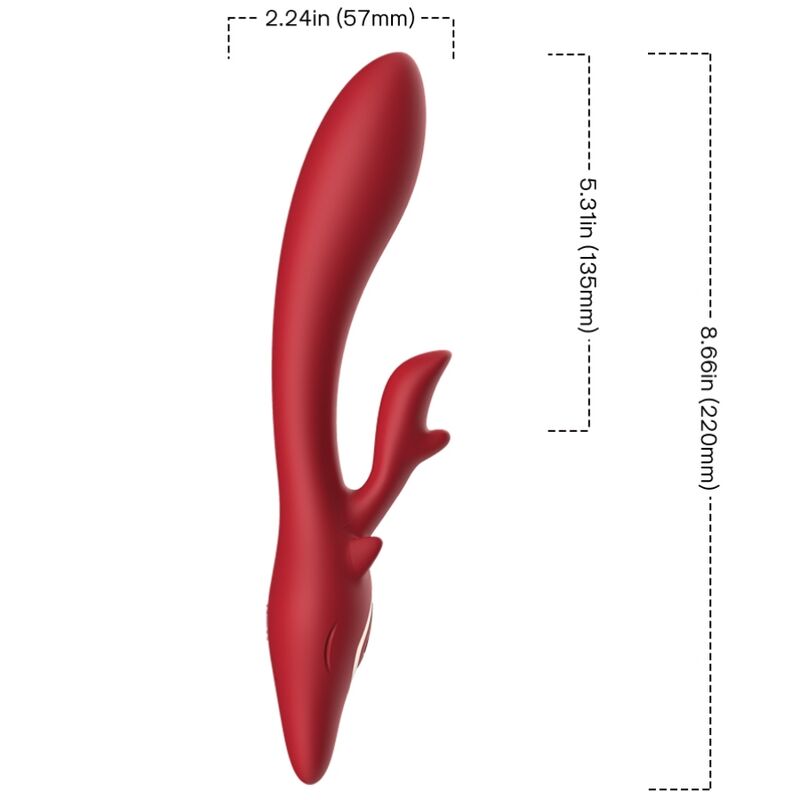 ARMONY - ELK VIBRATOR RABBIT CURVED RED - Bild 3