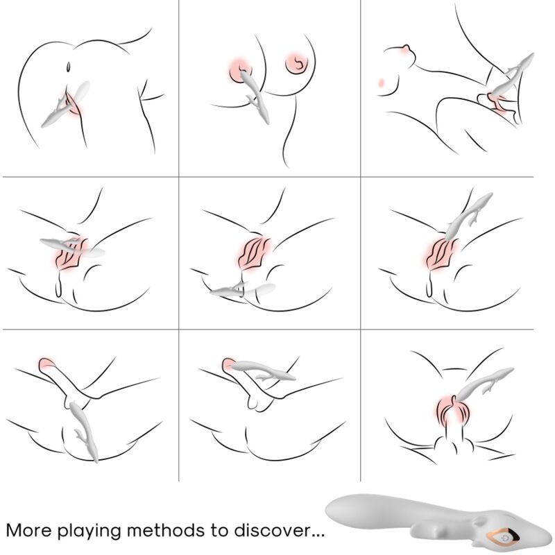 Alternative view of ARMONY - ELK VIBRATOR RABBIT CURVED RED