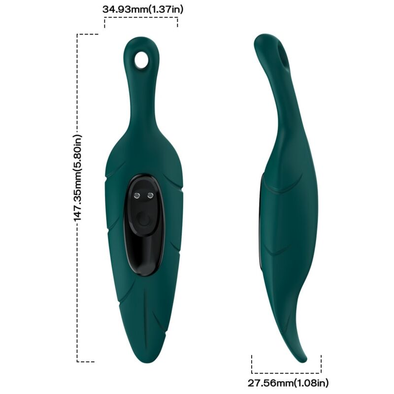 Alternative view of ARMONY - STIMULATOR & VIBRATOR LEAF GREEN