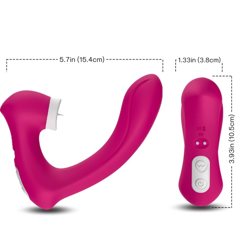 ARMONY - SECRETKISS LICKING VIBRATING CLIT & VIBRATOR CURVED FUCHSIA - Bild 4