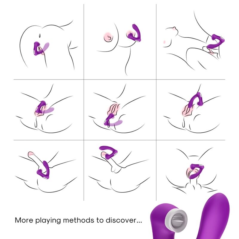 ARMONY - SECRETKISS LICKING VIBRATING CLIT & VIBRATOR CURVED PURPLE - Bild 4