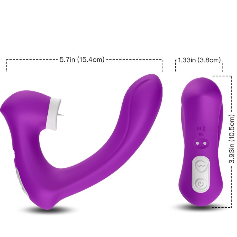 ARMONY - SECRETKISS LICKING VIBRATING CLIT & VIBRATOR CURVED PURPLE - Bild 3