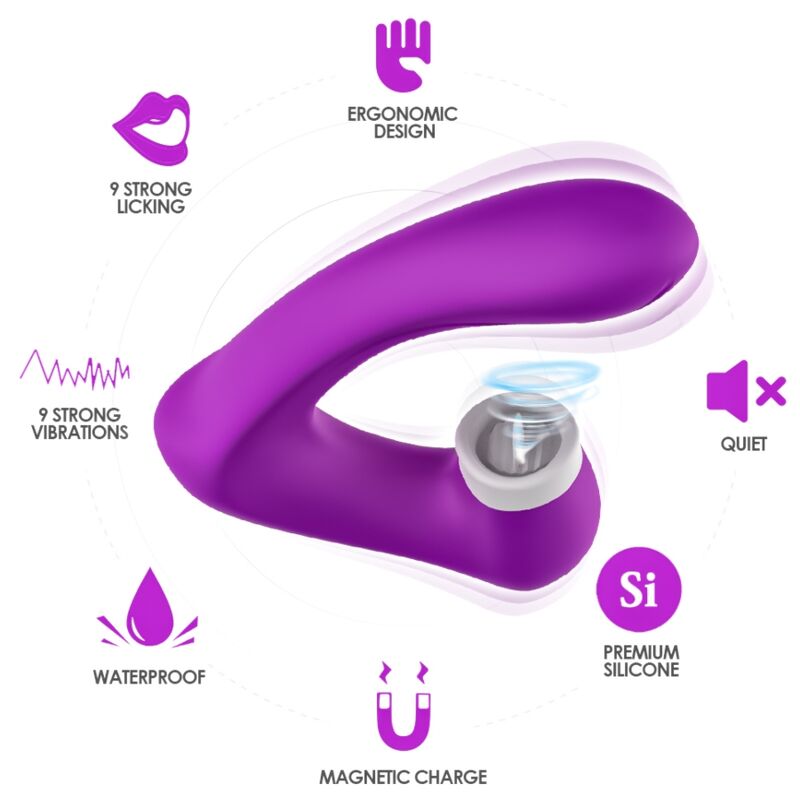 ARMONY - SECRETKISS LICKING VIBRATING CLIT & VIBRATOR CURVED PURPLE - Bild 2