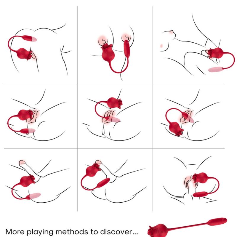 ARMONY - ROSELIP LICKING VIBRATING CLIT & VIBRATOR RED - Bild 5