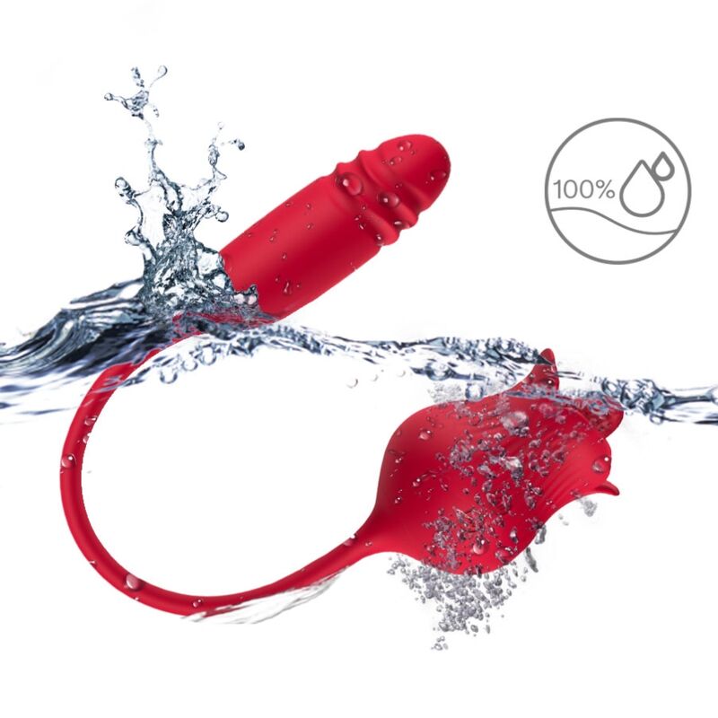 ARMONY - ROSELIP LICKING VIBRATING CLIT & VIBRATOR RED - Bild 4