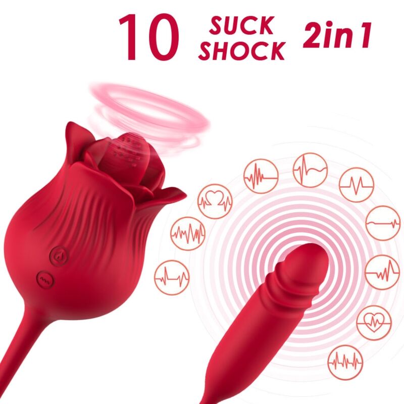 Alternative view of ARMONY - ROSELIP LICKING VIBRATING CLIT & VIBRATOR RED