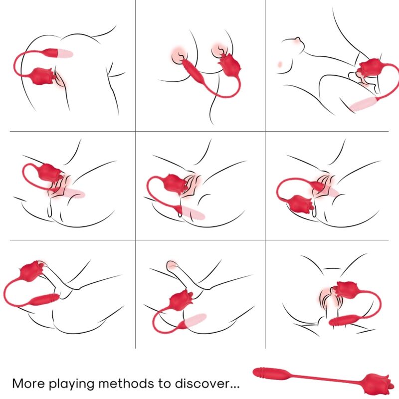 ARMONY - 3-IN-1 PINK, STIMULATOR, SUCTION AND UP&DOWN WITH RED TAIL - Bild 5