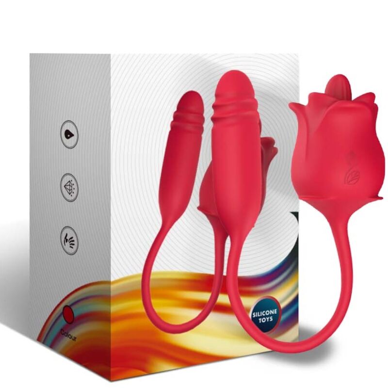Alternative view of ARMONY - 3-IN-1 PINK, STIMULATOR, SUCTION AND UP&DOWN WITH RED TAIL