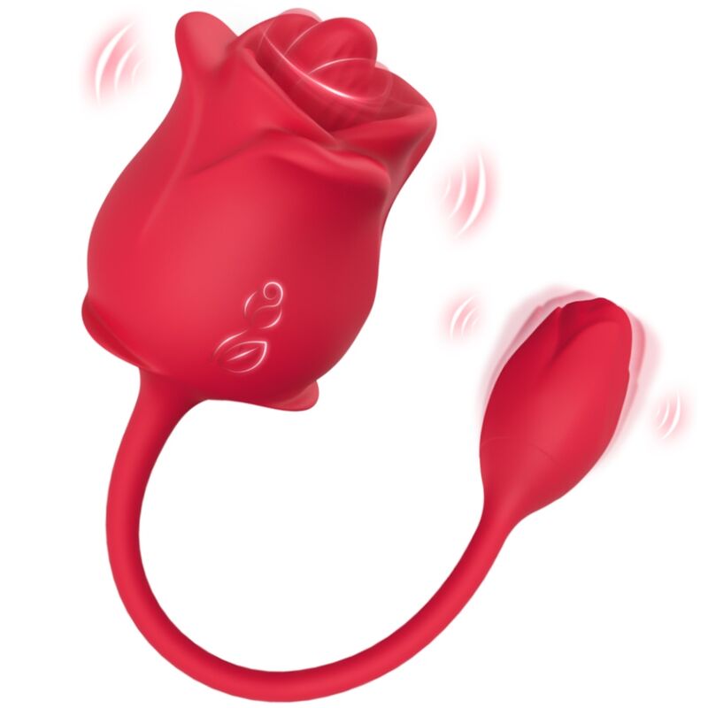 ARMONY - PINK 2 IN 1 SUCTION STIMULATOR & VIBRATOR 10 MODES WITH RED TAIL - Bild 5