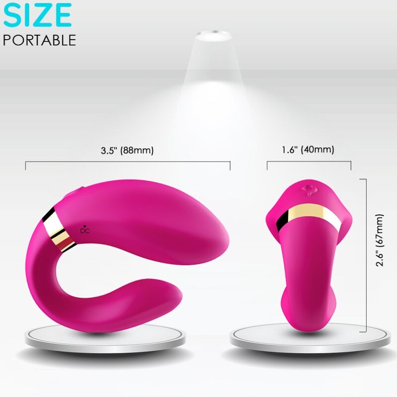 ARMONY - CRESCENT VIBRATOR FOR COUPLES REMOTE CONTROL FUCHSIA - Bild 3