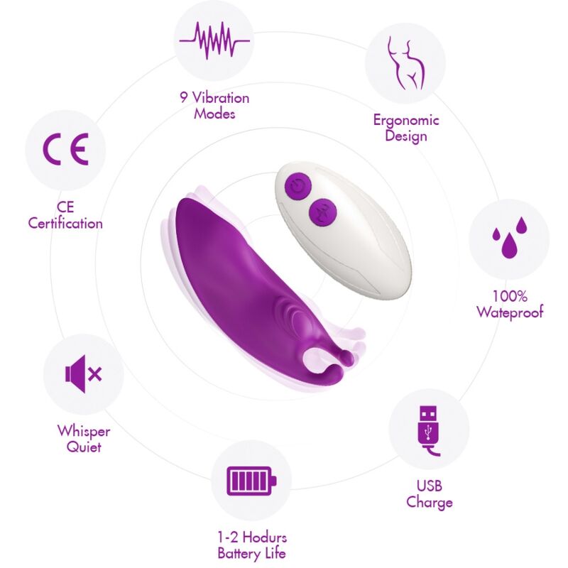 ARMONY - HONEYBEE WEARABLE PANTIES VIBRATOR G-SPOT REMOTE CONTROL FUCHSIA - Bild 4